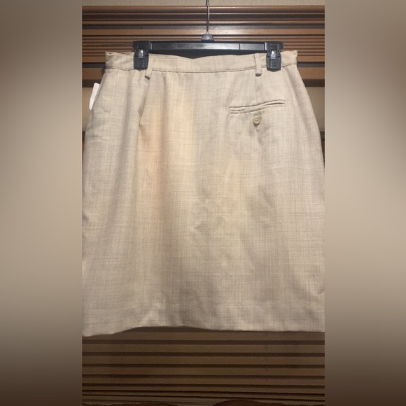 🐇Jones Wear Beige Pencil Skirt Textured Pockets Neutral Vintage 12 - Picture 3 of 9